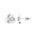 Mode | Round Solitaire Stud with Side Round Diamonds - Nivara