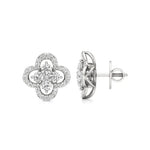 Flora | Round Lab-Grown Diamonds Quatrefoil Studs - Nivara