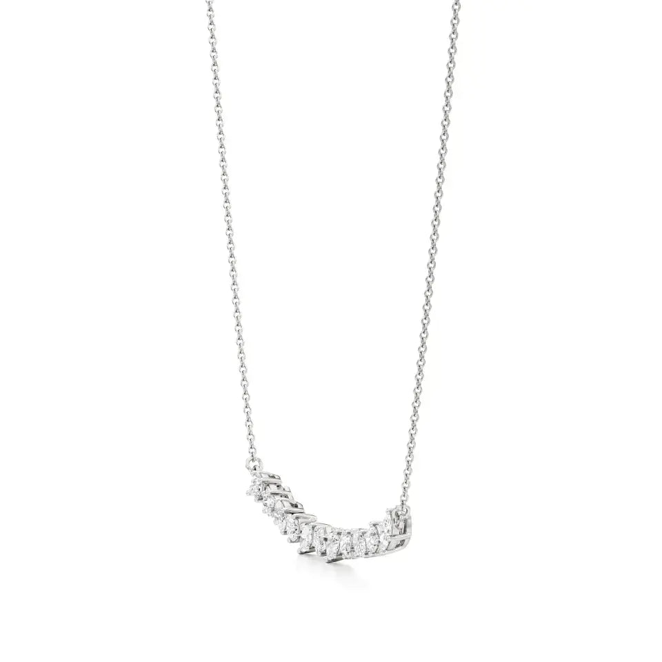 Anek | Multi-Shape Lab Grown Diamonds Bar Necklace - Nivara