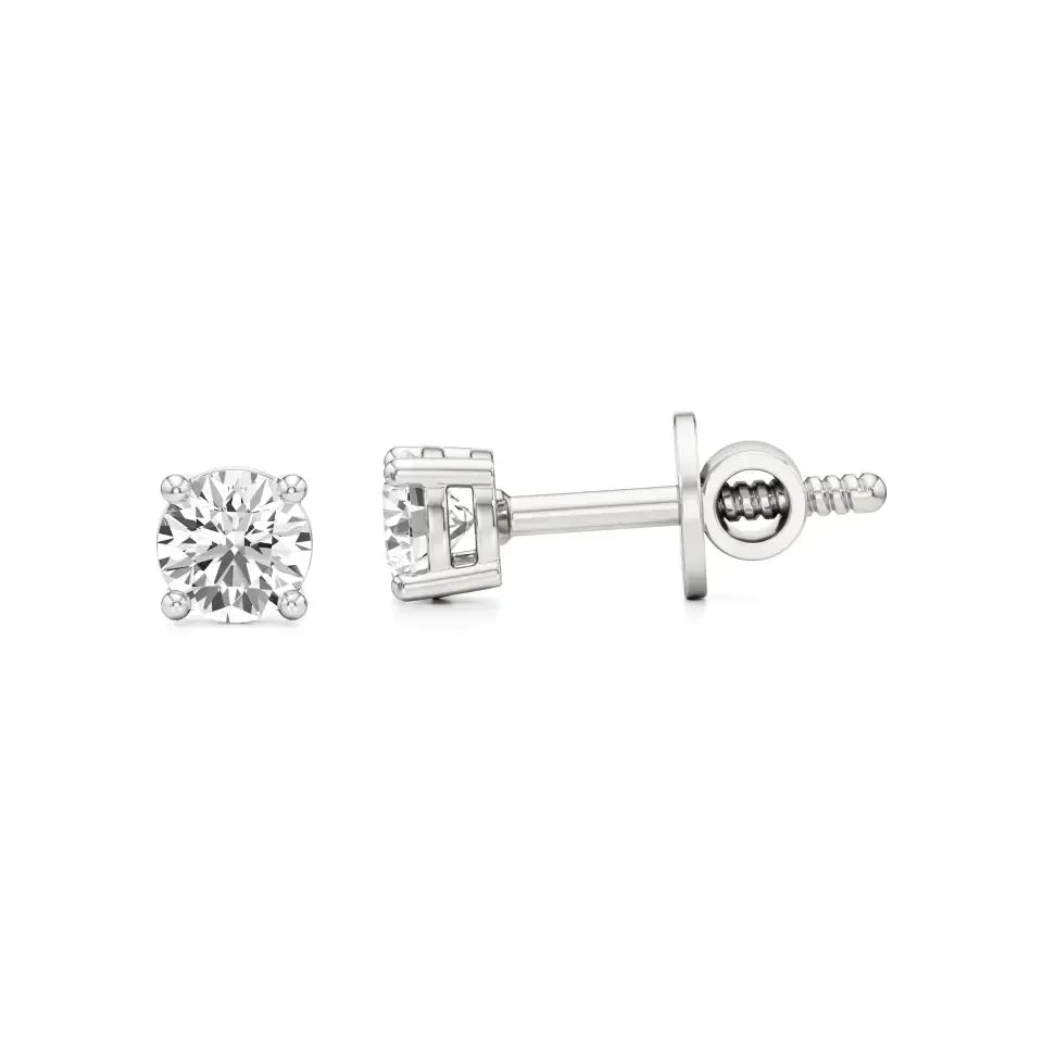 Thea | 4-Prong Round Lab-Grown Diamond Stud - Nivara