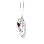 Mode | Pear-Cut Ruby & Round Diamonds Spiral Pendant - Nivara