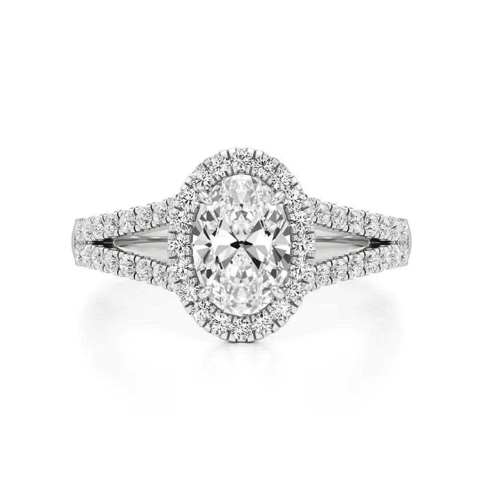 Mira | Classic Oval-cut with Halo - Nivara