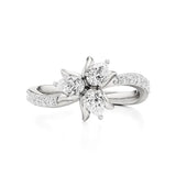 Flora | Round & Pear Lab-Grown Diamond Ring - Nivara
