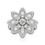 Flora | Round & Pear Lab-Grown Diamond Ring - Nivara