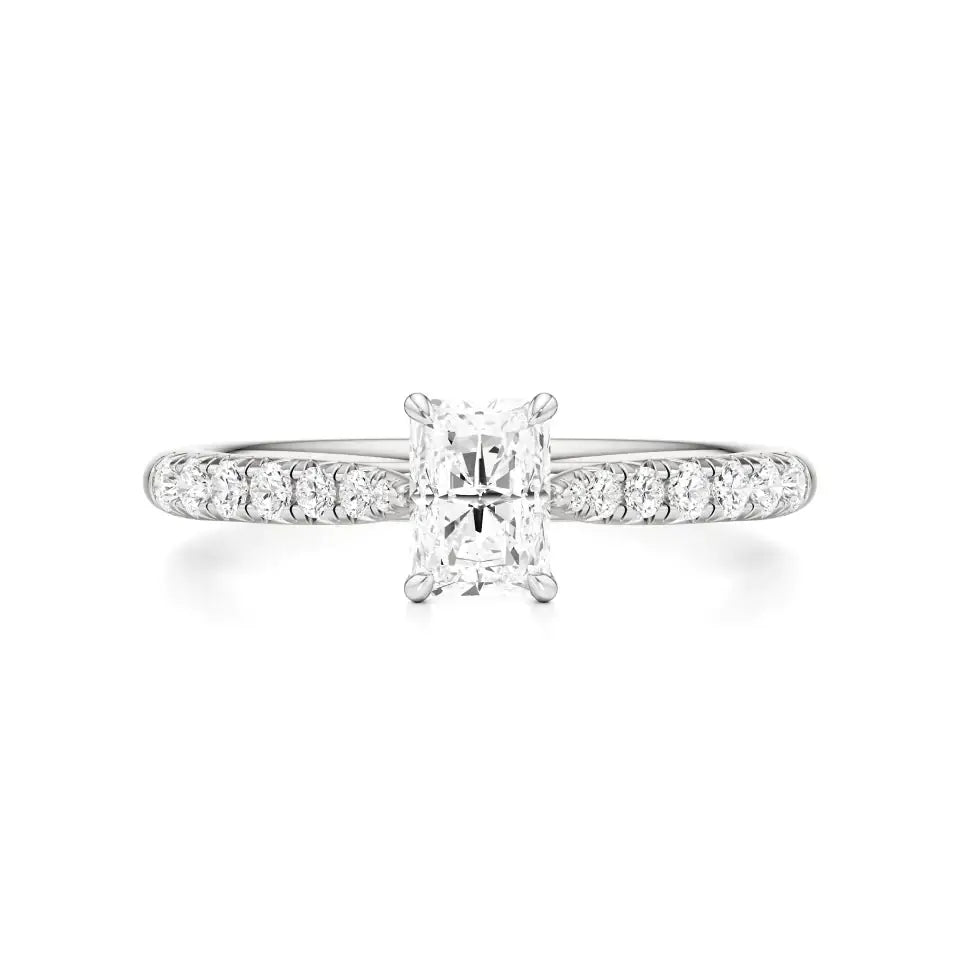 Amara | Round & Emerald Lab-Grown Diamond Ring - Nivara