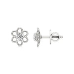 Flora | Round Lab-Grown Diamond Floral Studs - Nivara