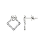 Mode | Round Lab-Grown Diamonds Halo Earrings - Nivara