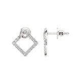 Mode | Round Lab-Grown Diamonds Halo Earrings - Nivara