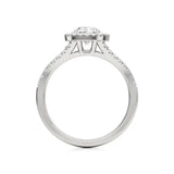 Mira | Round Solitaire with Halo Ring - Nivara