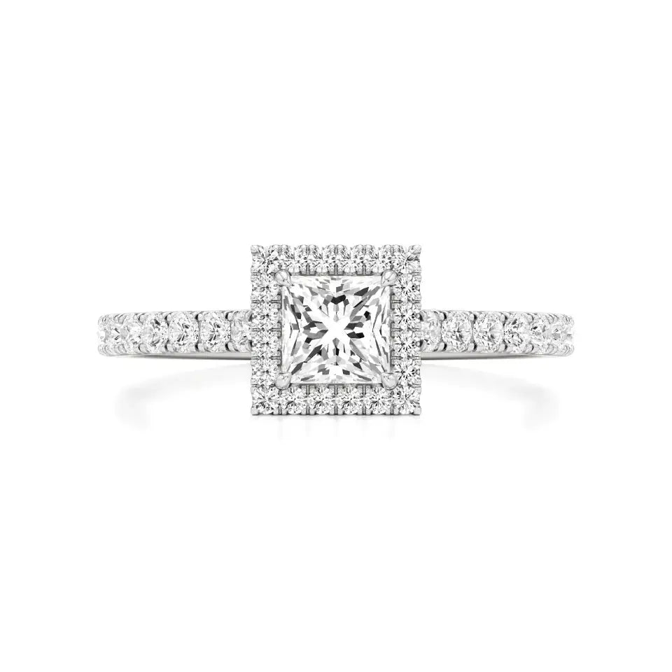 Mira | Round & Princess Lab-Grown Diamond Halo Ring - Nivara