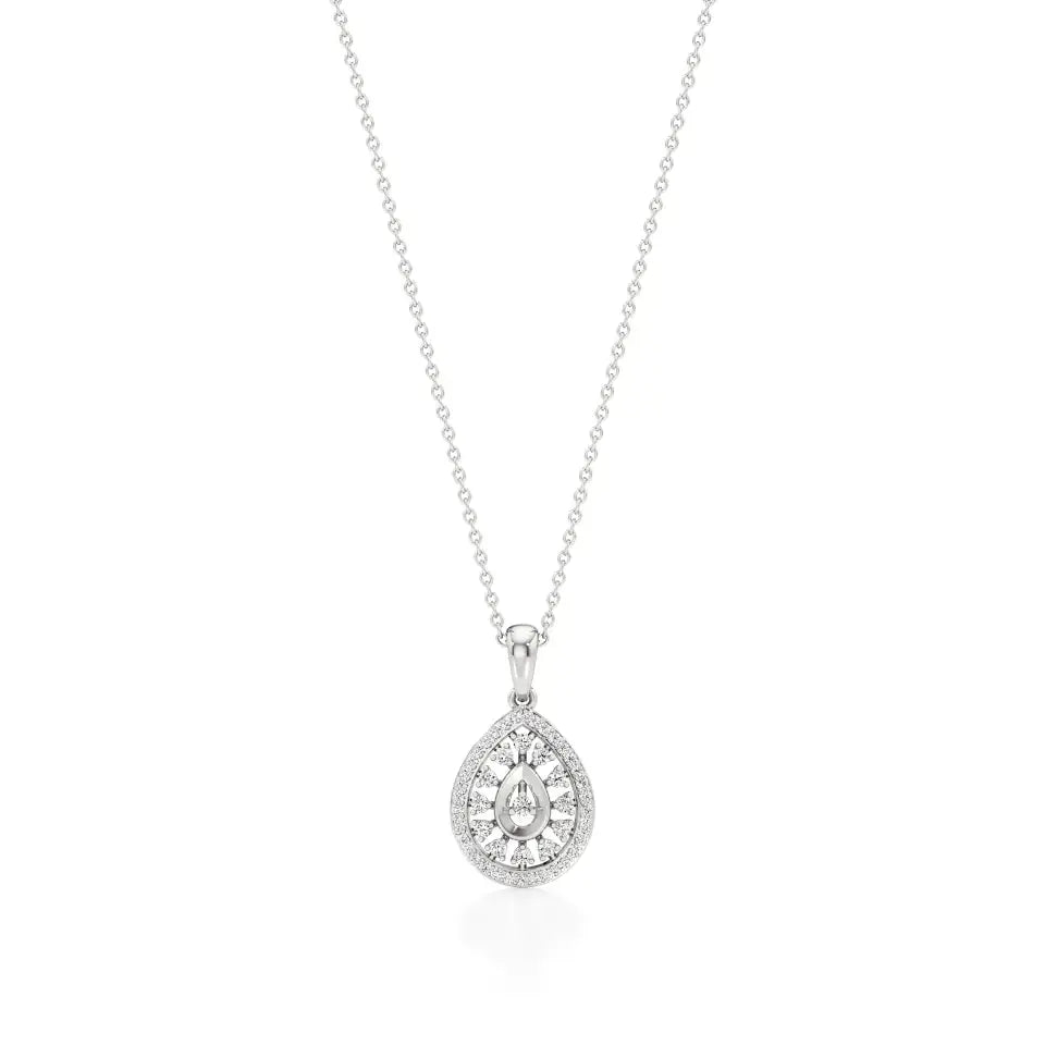 Celesta | Elegant Round Lab Grown Diamonds Cluster Pendant - Nivara