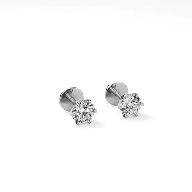 Rayna | 6-Prong Studs with Round Lab-Grown Diamond - Nivara