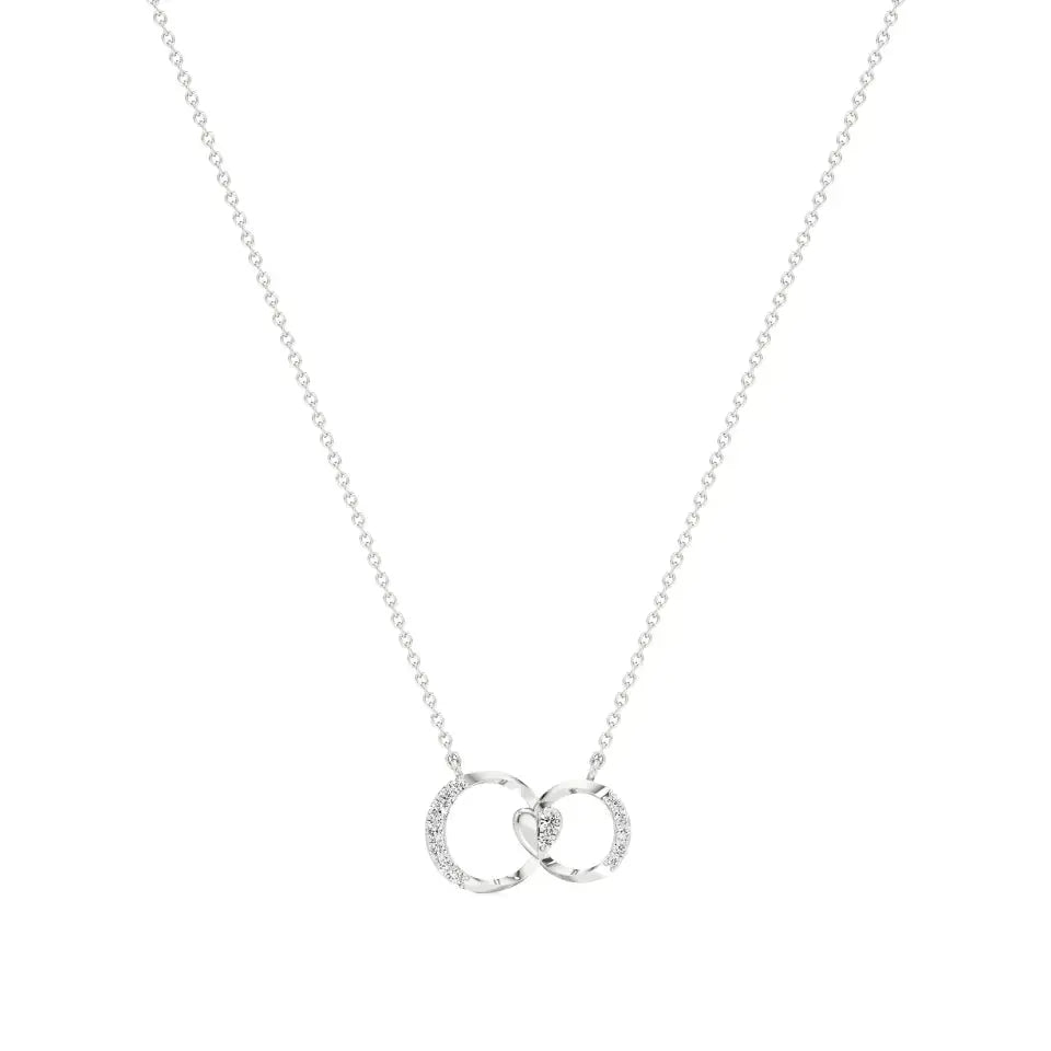 Sneh | Round Lab Grown Diamonds Loop Heart Pendant - Nivara