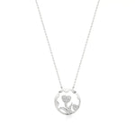 Sneh | Round Lab Grown Diamonds Dual Heart Pendant - Nivara