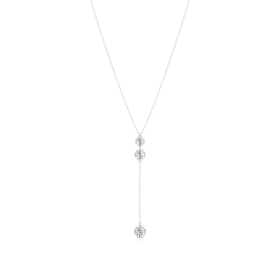 Amora | Round Lab Grown Diamond Bezel Setting Necklace - Nivara