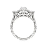 Flora | Oval-cut Solitaire with Pear & Round Side Stones - Nivara