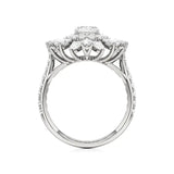 Flora | Oval-cut Solitaire with Pear & Round Side Stones - Nivara