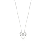 Sneh | Classic Round & Pear Lab Grown Diamonds Heart Pendant - Nivara