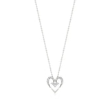 Sneh | Classic Round & Pear Lab Grown Diamonds Heart Pendant - Nivara