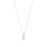Thea | Oval-Cut Solitaire Lab Grown Diamond 4-Prong Setting Pendant - Nivara