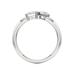 Toi et Moi | Pear & Emerald Lab-Grown Diamond Ring - Nivara