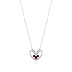 Sneh | Ruby & Lab Grown Diamonds Heart Pendant - Nivara