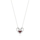 Sneh | Ruby & Lab Grown Diamonds Heart Pendant - Nivara
