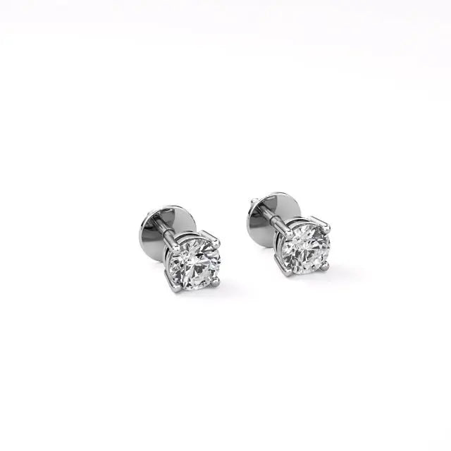 Thea | 4-Prong Round Lab-Grown Diamond Stud - Nivara