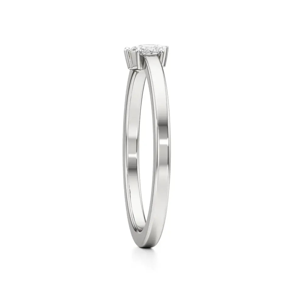 Mode | Round & Pear Lab-Grown Diamond Solitaire Ring - Nivara