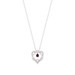 Sneh | Pear-Cut Ruby & Round Diamonds Pendant - Nivara
