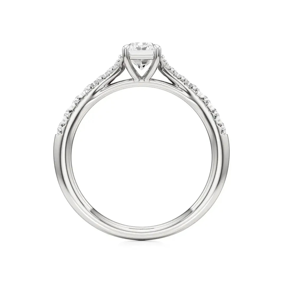 Amara | Round & Emerald Lab-Grown Diamond Ring - Nivara