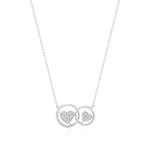 Sneh | Elegant Round Lab Grown Diamonds Dual Heart Pendant - Nivara