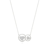 Sneh | Elegant Round Lab Grown Diamonds Dual Heart Pendant - Nivara