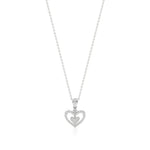 Sneh | Pear & Round Lab Grown Diamonds Heart Pendant - Nivara