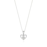 Sneh | Pear & Round Lab Grown Diamonds Heart Pendant - Nivara