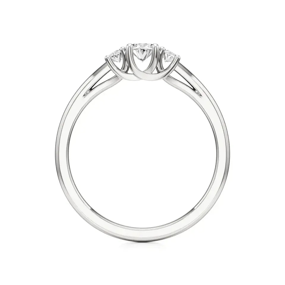 Aria | Oval Lab-Grown Diamond Three-Stone Ring - Nivara