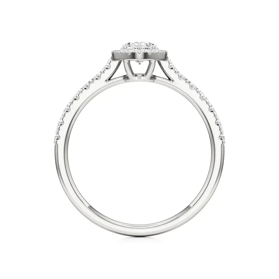 Mira | Round & Oval Lab-Grown Diamond Halo Ring - Nivara