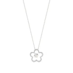 Flora | Floral Design Halo with Heart Motif Pendant - Nivara