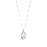 Anek | Pear Solitaire with Round Lab Grown Diamonds Tear Drop Pendant