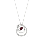 Mode | Pear-Cut Ruby & Round Diamonds Spiral Pendant - Nivara