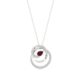 Mode | Pear-Cut Ruby & Round Diamonds Spiral Pendant - Nivara