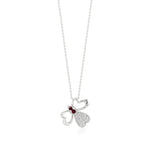 Vanya | Lab Grown Diamonds and Ruby Butterfly Wings Pendant - Nivara