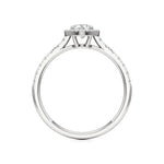 Mira | Round Lab-Grown Diamond Ring with Halo around it - Nivara