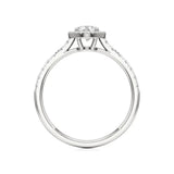 Mira | Round Lab-Grown Diamond Ring with Halo around it - Nivara