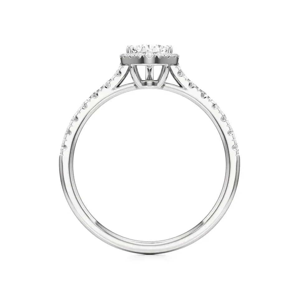 Mira | Round & Pear Lab-Grown Diamond Halo Ring - Nivara
