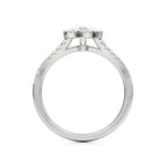 Mira | Marquise Cut Solitaire with Halo around it - Nivara