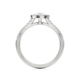 Mira | Marquise Cut Solitaire with Halo around it - Nivara