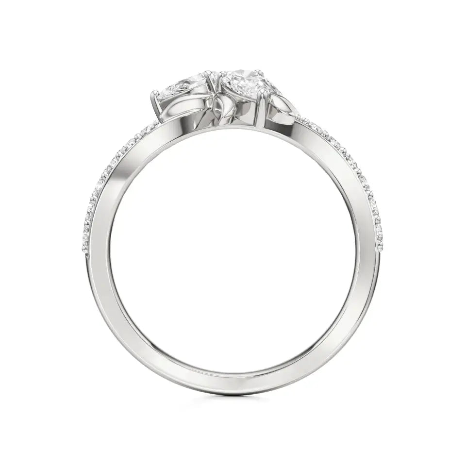 Flora | Round & Pear Lab-Grown Diamond Ring - Nivara
