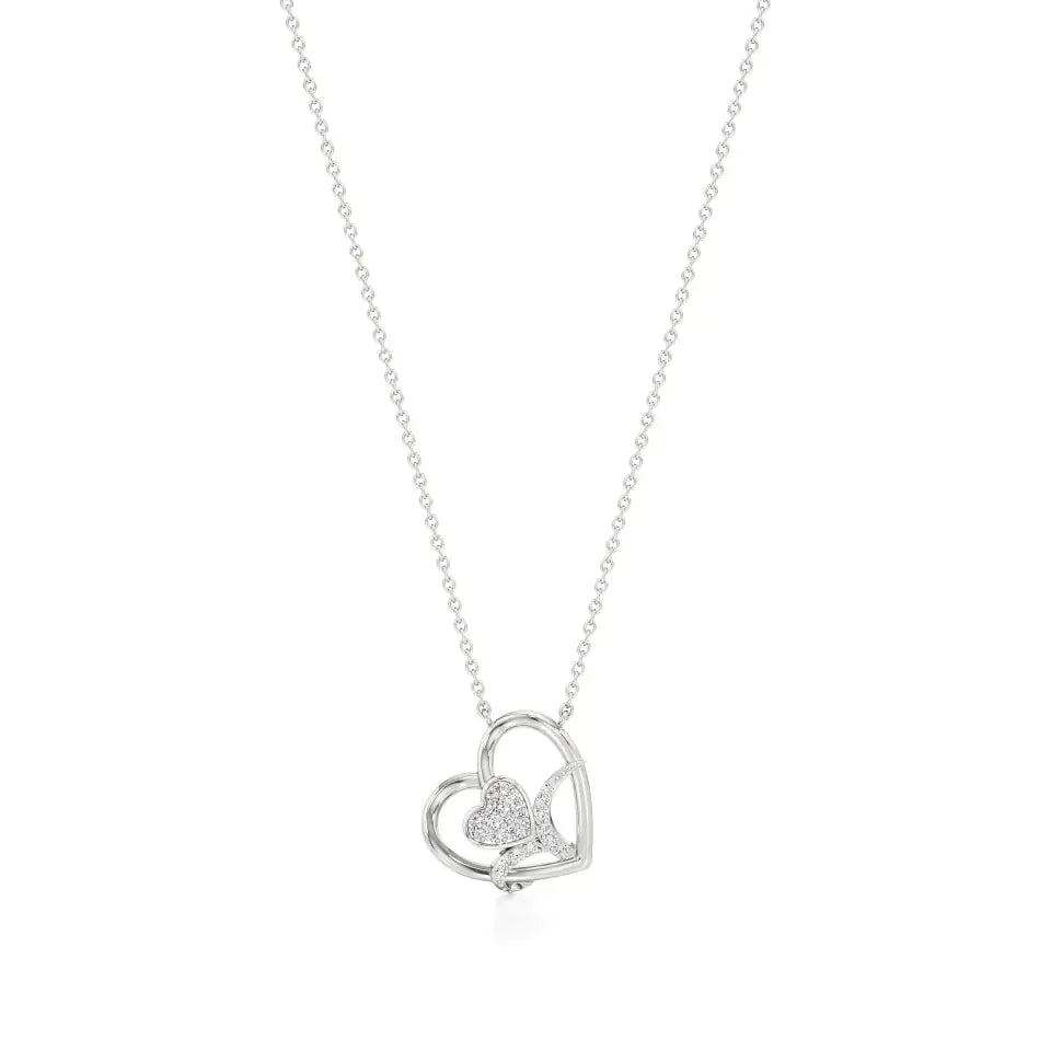 Sneh | Classic Round Lab Grown Diamonds Heart Pendant - Nivara