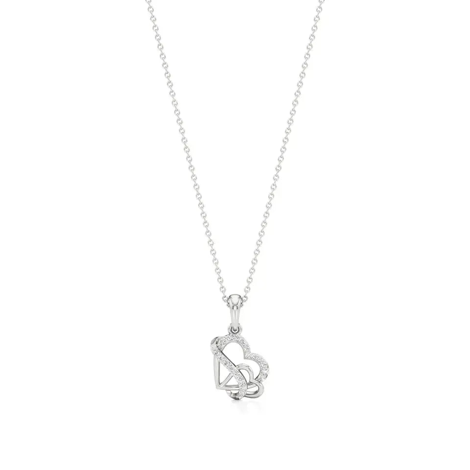 Sneh | Round Lab Grown Diamonds Heart Pendant - Nivara